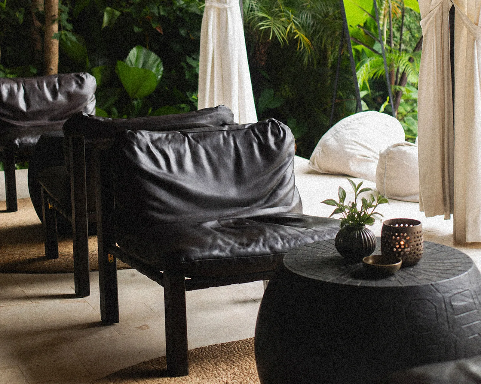 Leather lounge chairs at The Ark